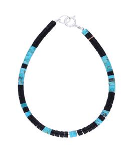 Harpo - Femme - Bracelet Turquoise et perles Heishi - Bleu