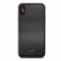 Moshi - Coque rigide bords souples Moshi iGlaze Noir Apple Smartphones iPhone X Polycarbonate Renforcée 34-50€ Moshi