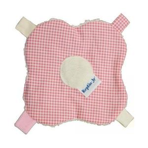 Doudou étiquettes Keptin Fleur Vichy Rose 16cm - Doudou coton bio