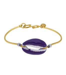 Maison Irem - Femme - Bracelet Pino à arceaux vermeil - Violet