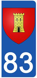 2 stickers pour plaque d'immatriculation Auto, 83 Var, Saint Maxime