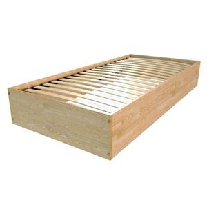 Lit coffre 90x190 - 1 place bois massif 90x190 Miel