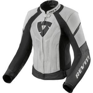 Revit Xena 3 Veste en cuir de moto de dames, noir-blanc, taille 40 pour Femmes