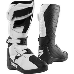 Shift WHIT3 Bottes de motocross, noir-blanc, taille 47 48