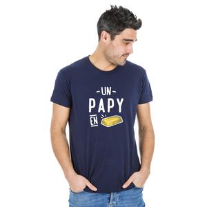 T-shirt Homme - Un Papy En Or - Navy - Taille M