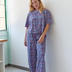 Pyjama Long Coton BIO - Confettis violet