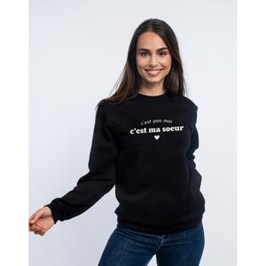 Sweat Femme - C'est Pas Moi C'est Ma Sœur - Noir - Taille XXL