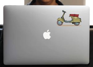 Sticker pour Macbook ou PC, Vespa Vintage H. 8 cm