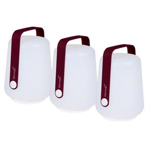 BALAD-Lot de 3 Lampes nomades LED d'extérieur H12cm Rouge