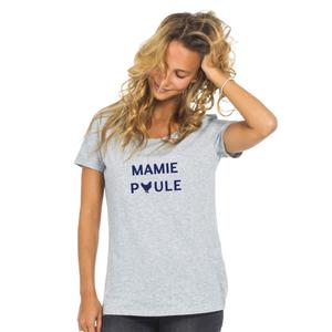 T-shirt Femme - Mamie Poule 2 Waf - Gris Chiné - Taille XL