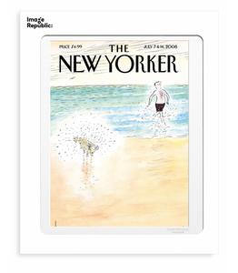 Image Republic - Affiche The New Yorker Sempe First Bath 38 x 56 cm - Blanc