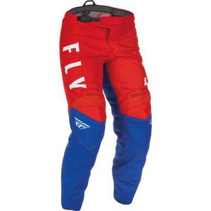 Fly Racing F-16 Pantalon de motocross, blanc-rouge-bleu, taille 28