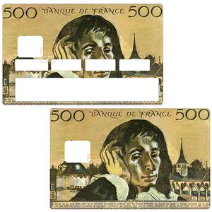 Sticker pour carte bancaire, le pascal 500 francs