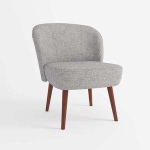 Petit fauteuil de salon en tissu gris