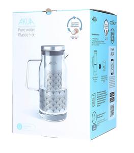 Cookut - Carafe en Verre et Inox Filtrante - Blanc