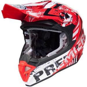Premier Exige ZX2 Casque Motocross, blanc-rouge, taille L