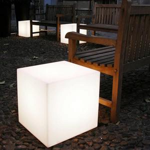 CUBO-Cube lumineux d'extérieur H60cm Blanc