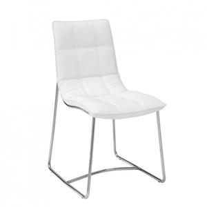 2 chaises Blanches Metal Chromé SOFTY