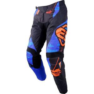 Freegun Devo Hero Pantalon de Motocross enfants, bleu-orange, taille XS pour Des gamins