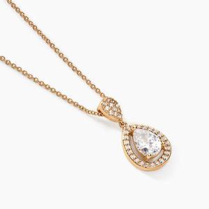 Collier Brigita Plaqué Or Jaune Oxyde De Zirconium