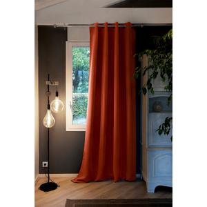 KEEPER - Rideau Thermique Occultant 140x260cm Coloris Terracotta