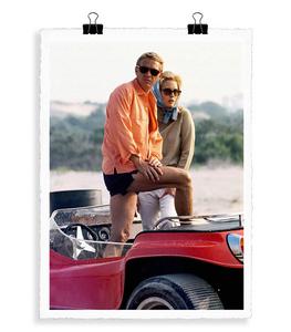 Image Republic - Affiche La Galerie "McQueen Faye Dunaway" 56 x 76 cm - Blanc
