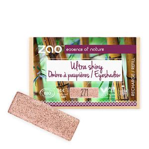 Zao Makeup Recharge Ombre à Paupières Rectangle Bio, vegan et rechargeable Cuivre rosé