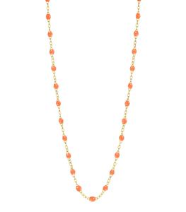 Gigi Clozeau - Femme - Collier or jaune et perles de résine 42 cm - Orange