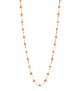 Gigi Clozeau - Femme - Collier or jaune et perles de résine 42 cm - Orange