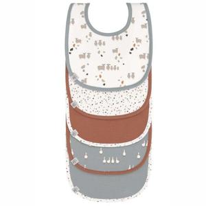 Set 5 bavoirs bébé éponge 3 ~18 mois Tiny farmer Mouton Lässig - Rep