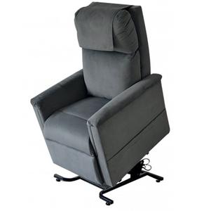 Fauteuil releveur 2 moteurs Confort Moderne Avec protection intégrale Marron Velours - Gris tramé Sans