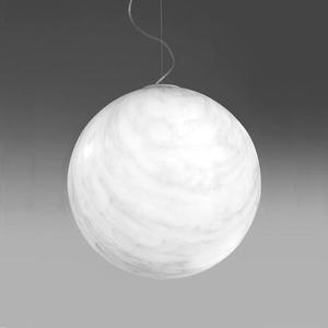 MINERAL-Suspension effet marbre Polyéthylène Ø40cm Blanc