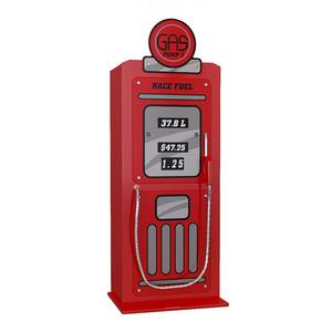 TURBO - Armoire 1 Porte Style Pompe à Essence Vintage Rouge