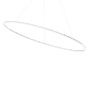 ELLISSE MAJOR UPLIGHT-Suspension Ovale Aluminium lumière montante L135cm Blanc