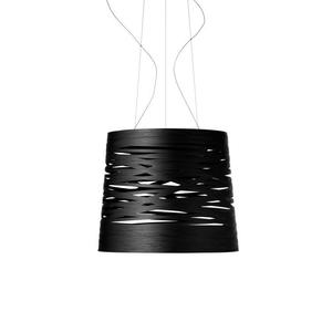 TRESS GRANDE MY LIGHT-Suspension LED verre et métal dimmable connectée Ø48cm Noir