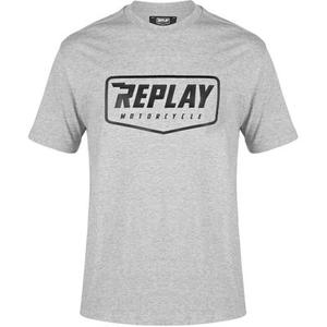 Replay Logo T-Shirt, gris, taille L