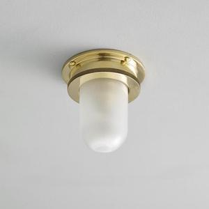 SHIP'S-Plafonnier salle de bain laiton et verre H9cm Doré