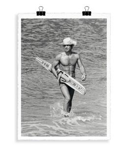 Image Republic - Affiche Belmondo Le Magnifique Ski Nautique 56 x 76 cm - Blanc