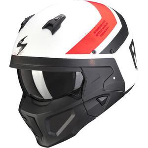 Scorpion Covert-X T-Rust Casque, blanc-rouge, taille M