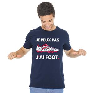 T-shirt Homme - Je Peux Pas J'ai Foot - Navy - Taille M