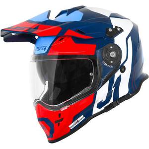 Just1 J34 Pro Tour Casque de motocross, rouge-bleu, taille XS