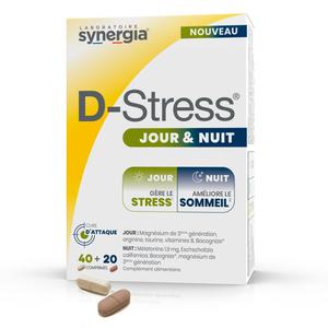 D-stress Jour & Nuit - 40 Cps Jour + 20 Cps Nuit - Stress Et Sommeil