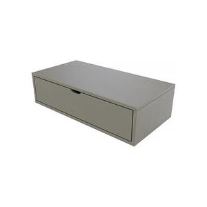 Cube de rangement bois 100x50 cm + tiroir - Gris