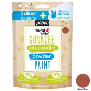 Peinture enfant Gouache en poudre Tactilcolor 100g Marron Pébéo - Go