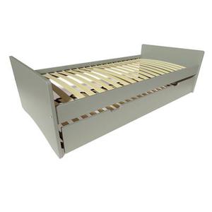 Lit gigogne 90x190 ABC pin massif - Gris