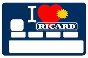 Sticker pour carte bancaire, I LOVE RICARD été 2018