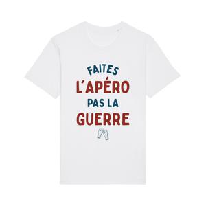 T-shirt Homme - Faites L'apéro Pas La Guerre - Blanc - Taille XXL