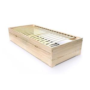 Lit gigogne 80x200 Malo pin massif - Vernis Naturel