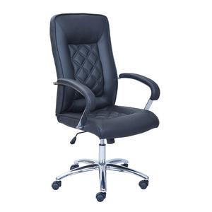 LODOVICO - Fauteuil de Bureau Simili Cuir Coloris Noir