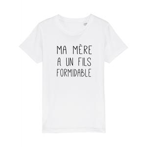 Tshirt Enfant Ma Mère A Un Fils Formidable - Blanc - Taille 10 ans